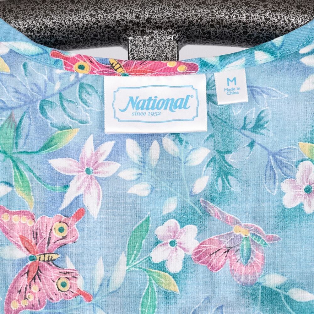 Cottage Fairycore Floral & Butterfly Night Gown House Dress MEDIUM Traditional - Picture 6 of 7
